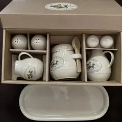 ダックカスターセット陶器製調味料入れ