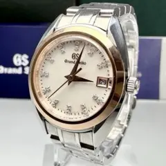 美品【18KT】稼動 グランドセイコー QZ 11Pダイヤ 腕時計 JJ173のサムネイル