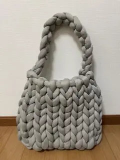 ハンドメイド　マンドゥバッグ　グレー　韓国