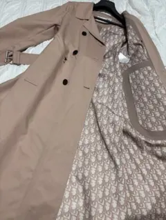 【新品同様・レア】DIOR ディオール トレンチコート ピンクのサムネイル
