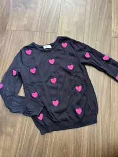 H &M ニット 長袖 薄手ニット ハート 140cm