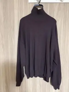 ハイネック ニット セーター ブラウン Lサイズのサムネイル