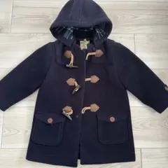 ミキハウス　フリースダッフルコート　紺色 120