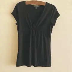 BANANA REPUBLIC Vネック 半袖Tシャツ ブラック Sのサムネイル