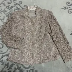 ✨美品✨SHATLE HOUSE 総レース　刺繍ノーカラージャケット　13号