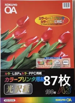 KOKUYO A3 カラー印刷用紙87枚 + Canon プロフェッショナル他