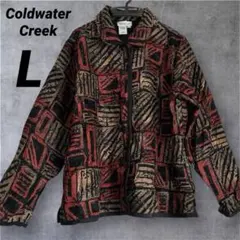 希少【L】アウター幾何学模様 一点もの USED 総柄 レア トレンド