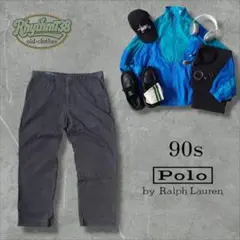 【90s Polo Ralph Lauren】PRESTON チノパン 墨黒