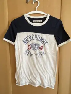 Abercrombie & Fitch 半袖Tシャツ XS ネイビー/ホワイト