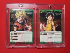 貴重］ ミラバト ルフィ 孫悟空 プロモ ミラクルバトルカードダス