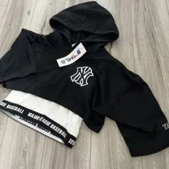 ニューヨーク・ヤンキース フード付きクロップドトップス 160