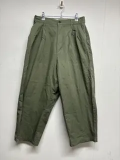 BEAMS ワイドパンツ　カーキ M