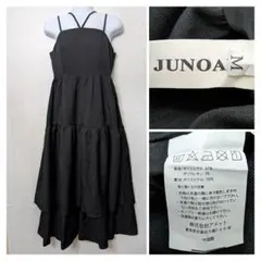【タグ付】JUNOAH ジュノア　ダブルストラップティアードキャミワンピース