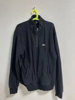 Stussy ハーフジップ スウェット ブラック