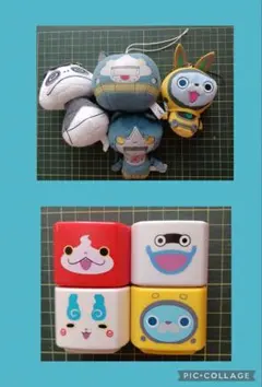 妖怪ウォッチぬいぐるみストラップ他まとめ売り5点セット ※オマケ付き