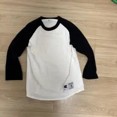 Champion ラグランTシャツ S ホワイト/ブラック