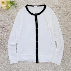 美品✨GALERIE VIE ガーゼフライスジャージー クルーネックカーディガンのサムネイル