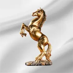 開運 風水 金運 馬の置物 ゴールド 縁起物 競馬 アンティーク調 C64
