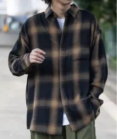 【NAIVE MAGIC 】チェック柄 長袖ソフトネルシャツ L