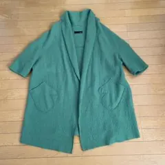 コート　ポンチョ風　アウター　グリーン