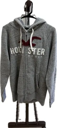 Hollister フルジップアップパーカー グレー