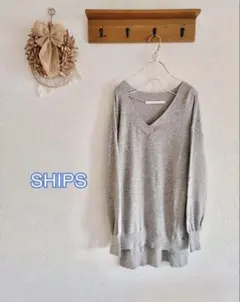グレー ニット セーター 長袖 Vネック Vネックニット SHIPS シップスのサムネイル