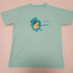 美品☆mont-bellミントグリーン140半袖Tシャツりす男の子女の子モンベル