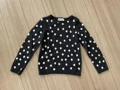 【超美品】H&M ドット柄 長袖ロンT セーター UK 4-6Y 110程度