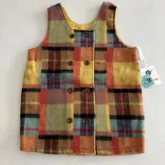 新品　タグ付き　95センチ マルチ柄ジャンパースカート