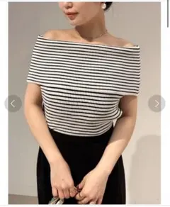 SNIDEL オフショルニットプルオーバー