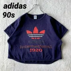 レア 90s アディダス 半袖 スウェット ショート丈 カットオフ ビンテージ