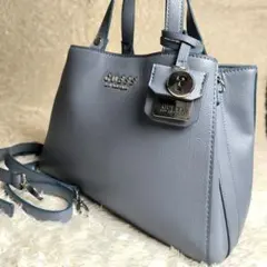 ​GUESS ゲス 2way ハンドバッグ ショルダーバッグ キーホック グレー