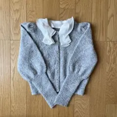 CELFORD 襟フリルカーディガン