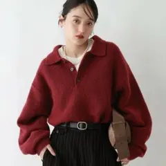 RAGEBLUE Relax Fit WOOLY Knit Polo Lsizeのサムネイル