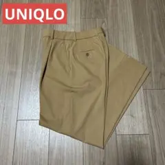 UNIQLO ユニクロ　タックワイドパンツ　ベージュ　S