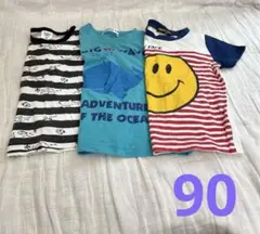 サイズ90㎝　半袖　Tシャツ　まとめ売り　3枚セットのサムネイル