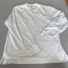 UNIQLO Uホワイト 長袖カットソー サイドスリット