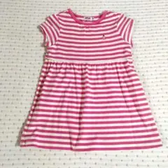 ミキハウス　半袖　ボーダーワンピース　リーナちゃん 90