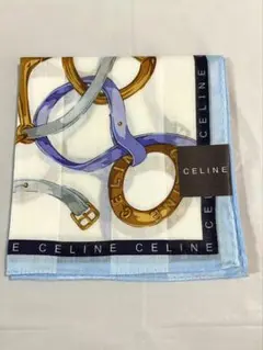 新品　CELINE チェーンモチーフ ハンカチ 49×49