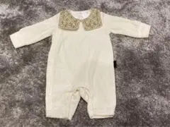 バースデイ クリーム色刺繍入りロンパース 60-70cm