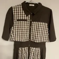 axes femme アクシーズファム バイカラーワンピース　ベルト付き