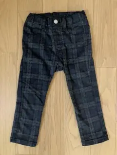 チェック柄パンツ グレー 95cm