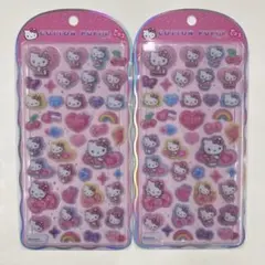 新品未開封 コットンパフィーシール ハローキティ/レオパードモード 2点 正規品