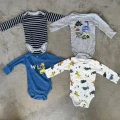 長袖　ロンパース　0-3ヶ月 4枚セット