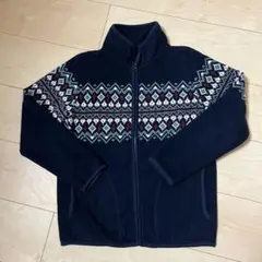 140cm ノルディック柄 フリースジャケット