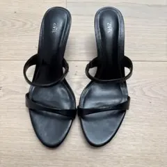 ZARA ブラック ウェッジソール サンダル 36のサムネイル