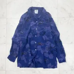 美品】YUKIEY 昭和レトロ バラ総柄 ドルマンボリュームスリーブ 