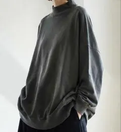 antiqua ハイネック スウェット チャコールグレー