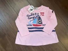 【新品未使用タグ付/送料込】Double B ピンク長袖カットソー 90cm