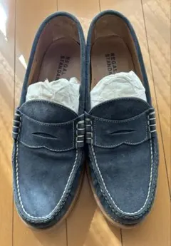 RECAL standardダークグレー スエード ローファー　26.0センチ